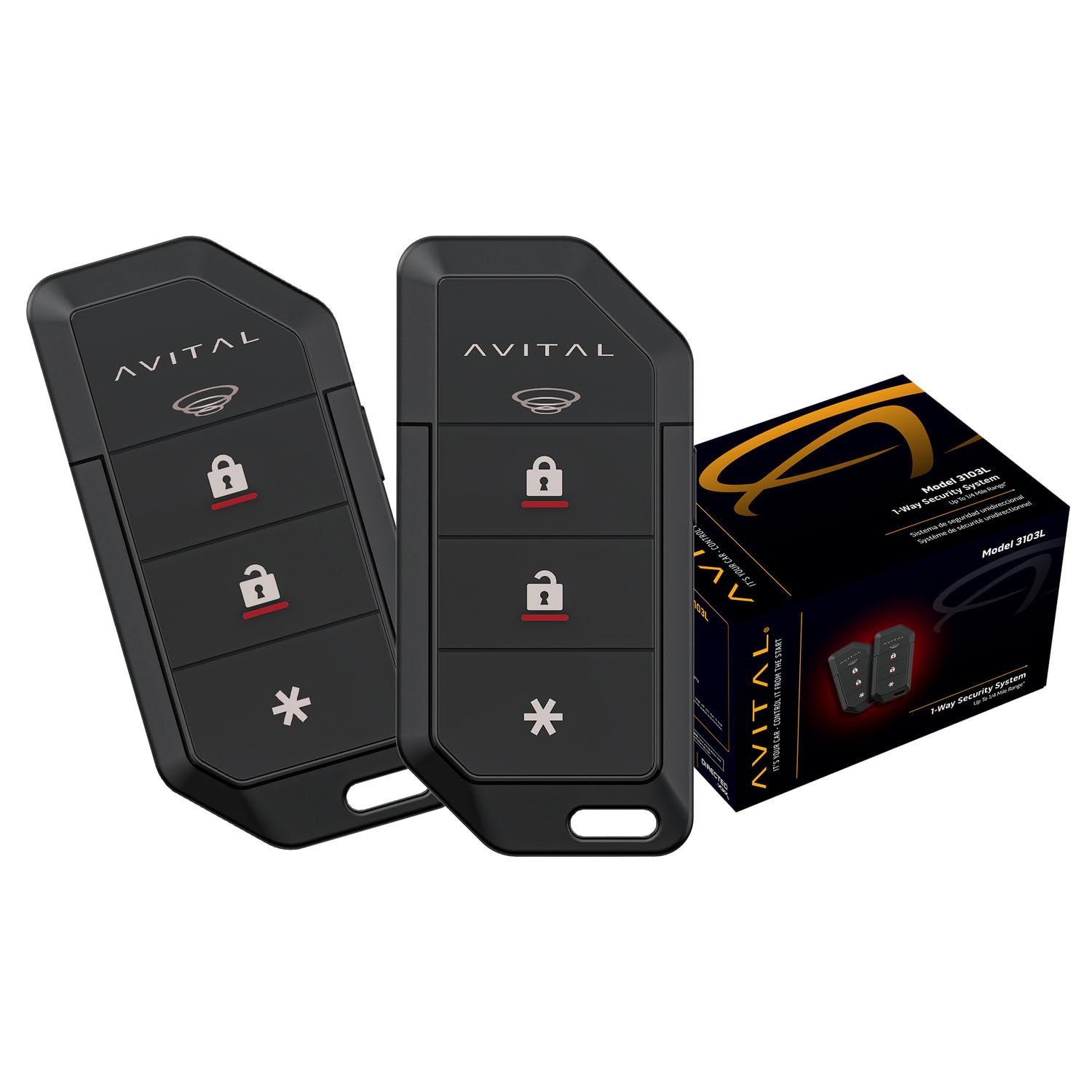 Amazon.com: Avital 3103L Automotive 1-Way Security System with Two